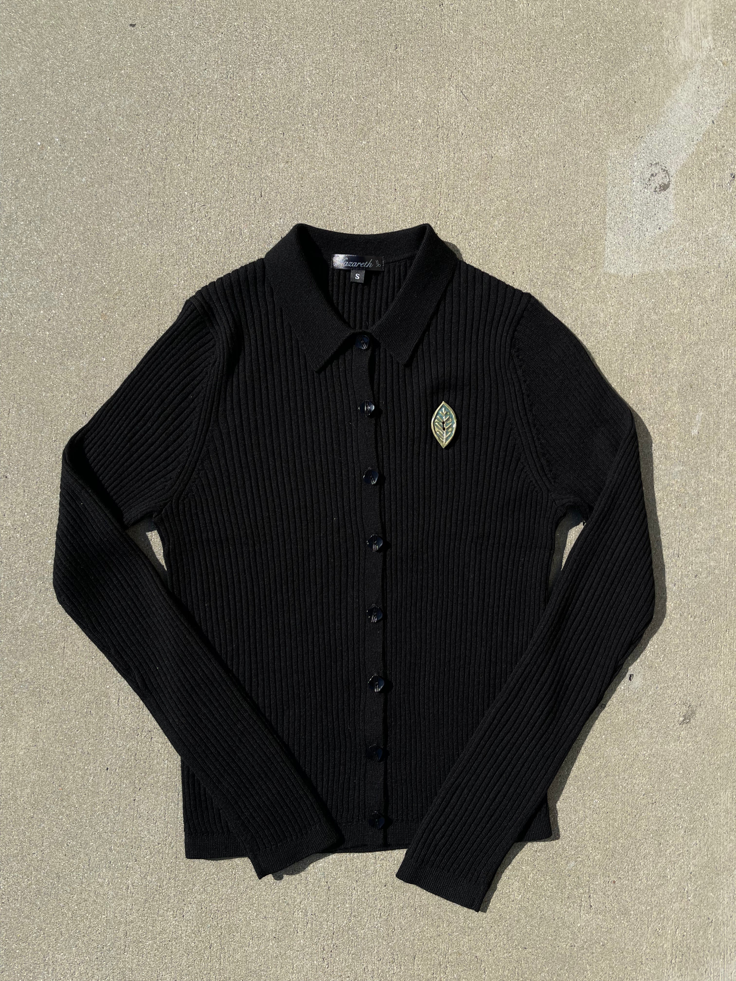 Merino Wool Ribbed Button Down