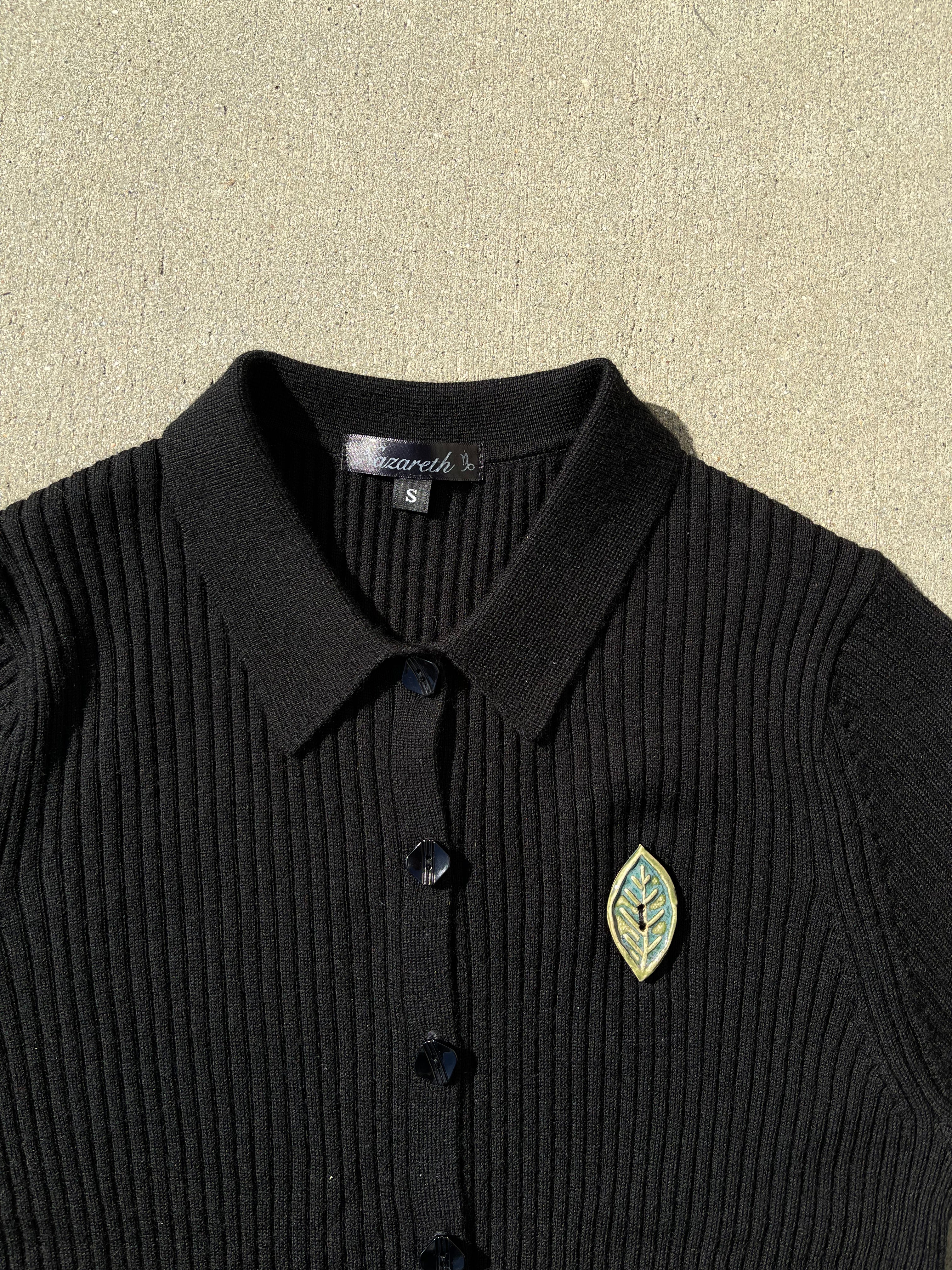 Merino Wool Ribbed Button Down