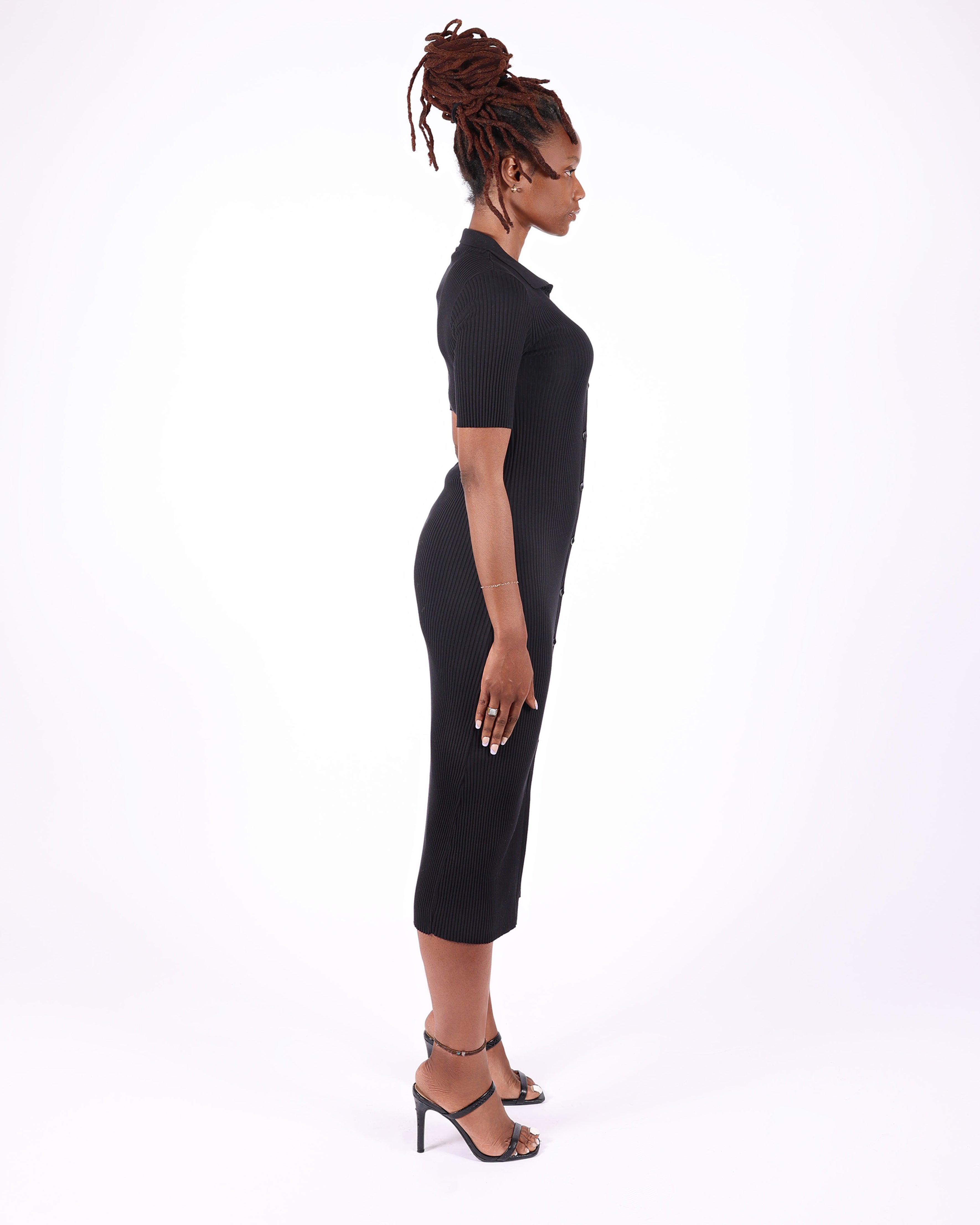 Short Sleeve Collar Dress