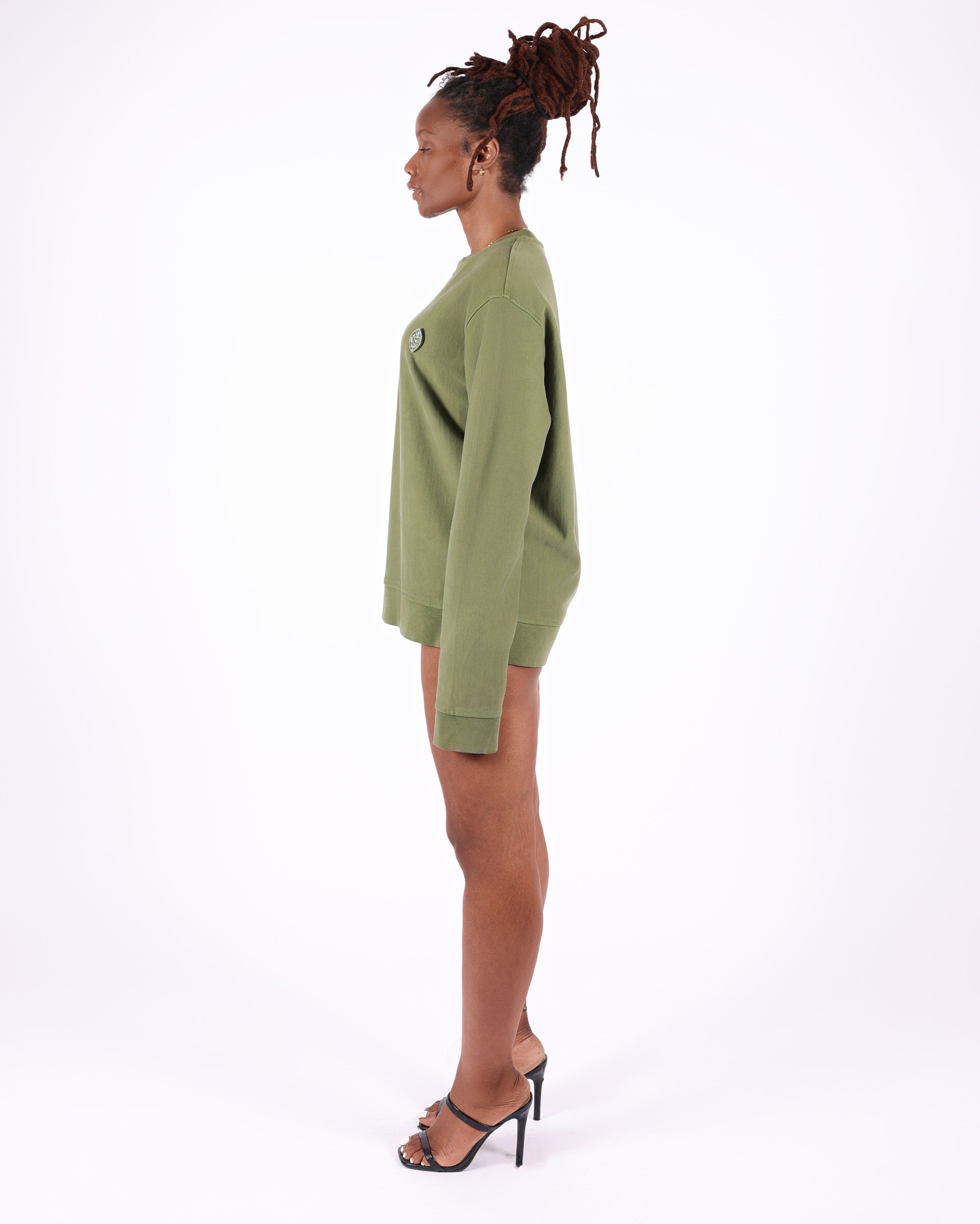 Olive Crewneck Sweater
