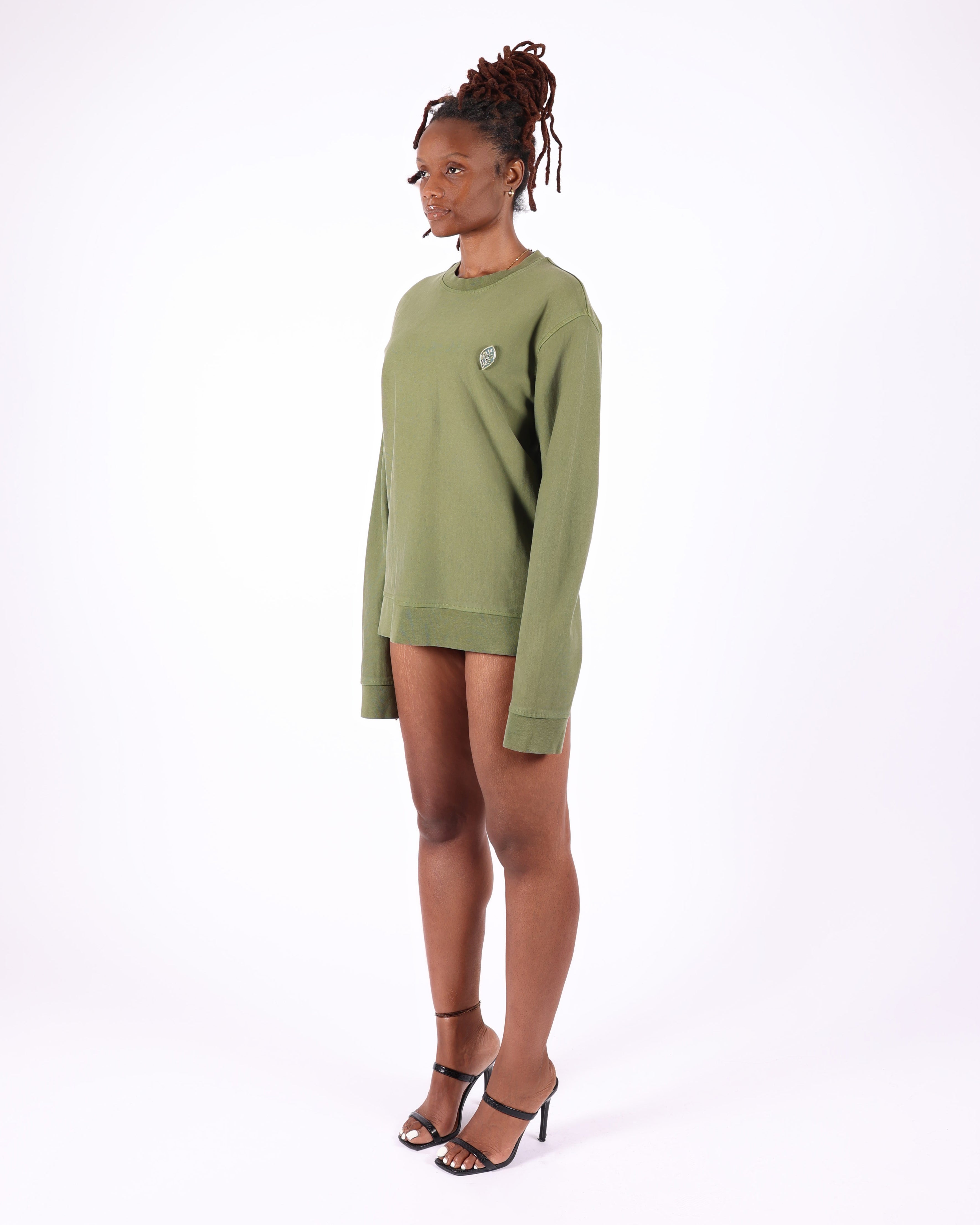 Olive Crewneck Sweater